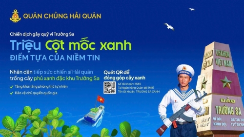 Phát động chương trình ủng hộ “Trường Sa xanh” – triệu cột mốc xanh” tới toàn quân, toàn dân